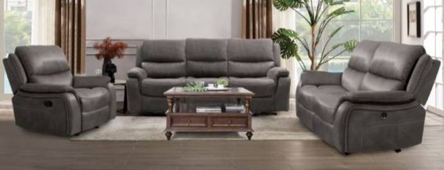 Furniture of America® Josias Gray Manual Reclining Loveseat-1