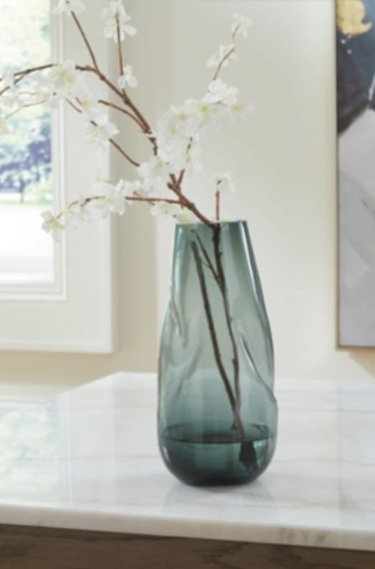 Signature Design by Ashley® Beamund 2-Piece Teal Blue Vase Set-1