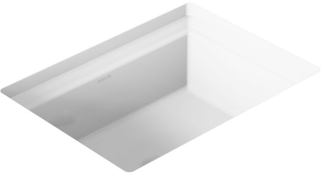 Kohler Artifacts™ White 21.25" Rectangular Undermount Bathroom Sink-0