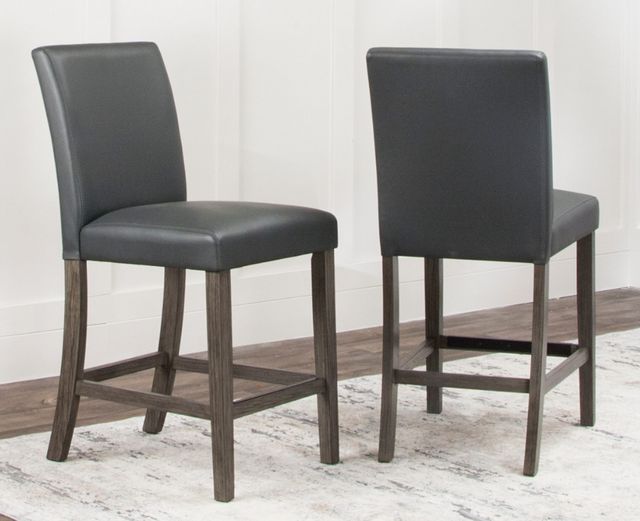 Cramco Cougar/Lyons Charcoal Gray/Smoke Parsons Counter Stool-1