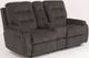 Flexsteel® Kerrie Dark Gray Reclining Loveseat with Console-0
