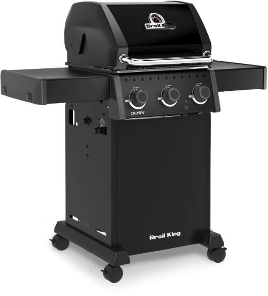 Broil King® Crown™ 310 Shadow 3-Burner Black Freestanding Natural Gas Grill-3