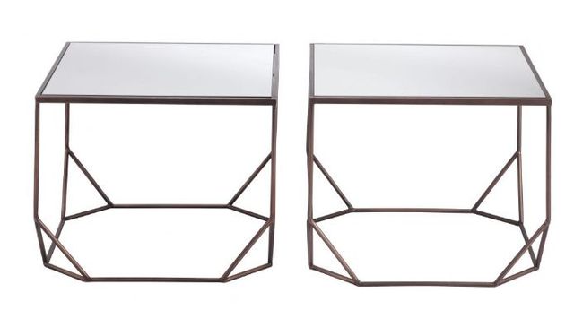 Zuo® Modern Arzon 2-Piece Bronze Coffee Table Set-1