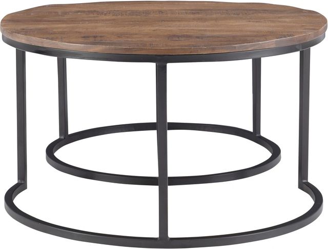 Powell® Wynter Brown Nesting Coffee Table with Black Frame-4