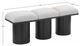 Meridian Furniture Pavilion 3-Piece Cream/Black 54" Modular Bench Set-4