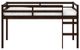 HH2 Home Campbell Espresso Twin Junior Loft Bunk Bed with Lader-1