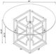 Coaster® Starlight Clear/Chrome Round Dining Table-3