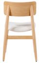 Chaise d'appoint ronde pour salle à manger de Transformer Table Transformer - Chêne scandinave/Crémeux-3