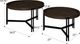 Emerald Home Huron Dark Cocoa Nesting Coffee Table with Black Base-2