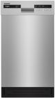 Whirlpool® 18" Monochromatic Stainless Steel Front Control Built In Dishwasher-0