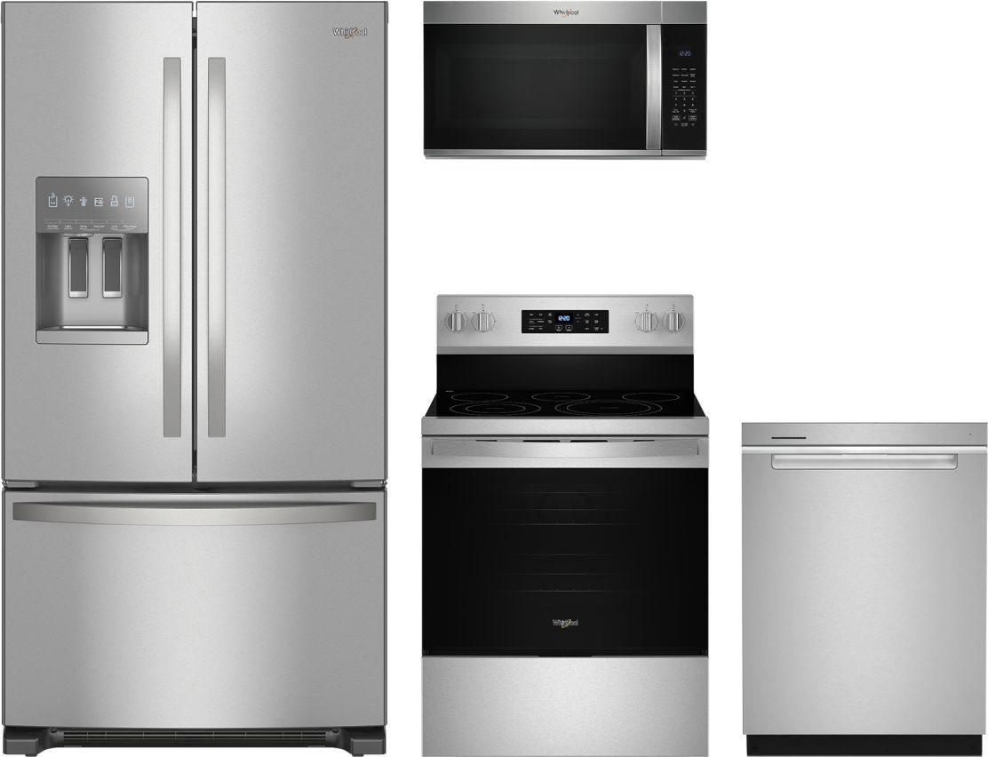 Whirlpool® 4 Piece Stainless Steel Kitchen Package