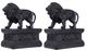 A & B Home Black Attenta Lion Bookends-0