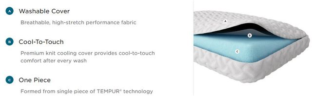 Tempur-Pedic® TEMPUR-Adapt® Cloud + Cooling Standard Bed Pillow-3