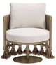 Zuo® Modern Uzel Brown/White Aluminum Fabric Outdoor Accent Chair-1