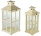 A & B Home 2-Piece Weathered White Reed Lantern Set-0