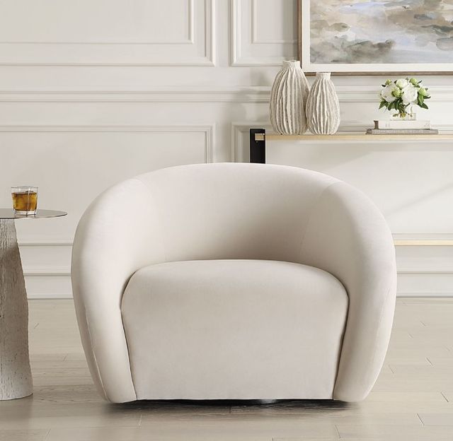 Uttermost® DeSoto Cream Swivel Chair-1