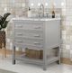 Furniture of America® Reston Gray 31" Vanity with Top/Sink-0