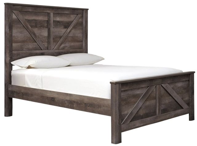 Signature Design by Ashley® Wynnlow 5-Piece Gray Queen Crossbuck Panel Bed Set-2
