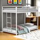 Furniture of America® Rothwell Matte White Youth Twin/Twin Metal Bunk Bed-1