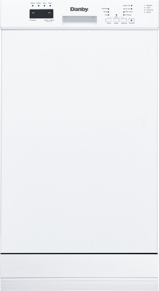 Danby® 18" White Built In Dishwasher-0