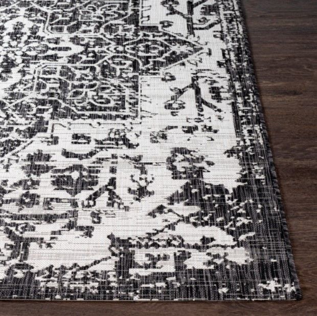 Surya Eagean Charcoal/Light Beige 4'x6' Area Rug-1