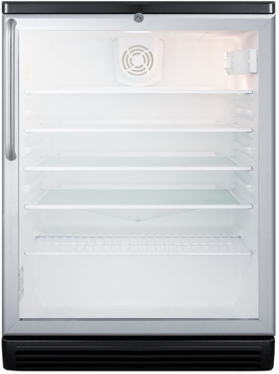Summit® Commercial Series 24" 5.5 Cu. Ft. Stainless Steel Beverage Center-0