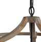 A & B Home Andreas Black/Light Whitewash Round Chandelier-3