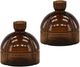 Dovetail Furniture Connors 2-Piece Small Brown Vase Set-0