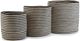 Giftcraft 3-Piece Black/Natural Round Basket Set-0