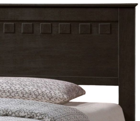 Milton Greens Stars Cappuccino Full Wooden Platform Bed with Crown Moldings and Raised Paneling-1