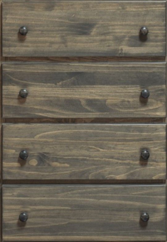 Mako Wood Furniture Polo Brown 4-Deep Drawer Chest-1