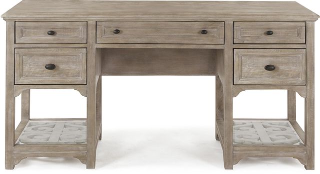 Magnussen Home® Tinley Park Dovetail Grey Desk Base-0