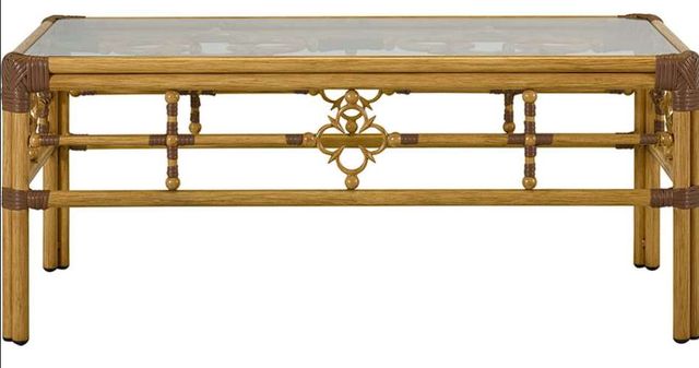 Lane Venture® Mimi by Celerie Kemble Raffia Rectangular Cocktail Table-1