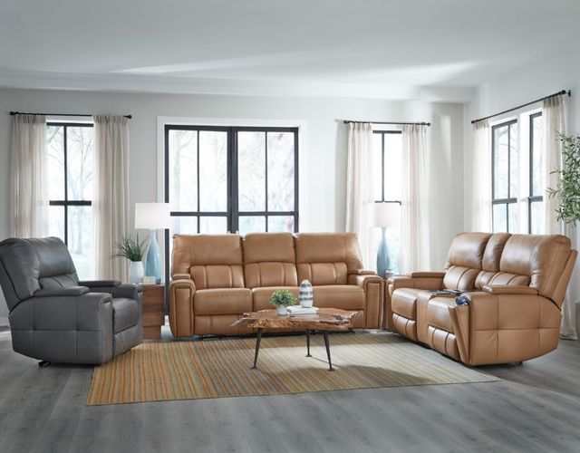 Southern Motion™ Customizable Hudson Triple Power Reclining Sofa with Drop Down Table-2
