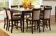 Steve Silver Co.® Marseille Marble Top Counter Table with Brown Wooden Legs -2