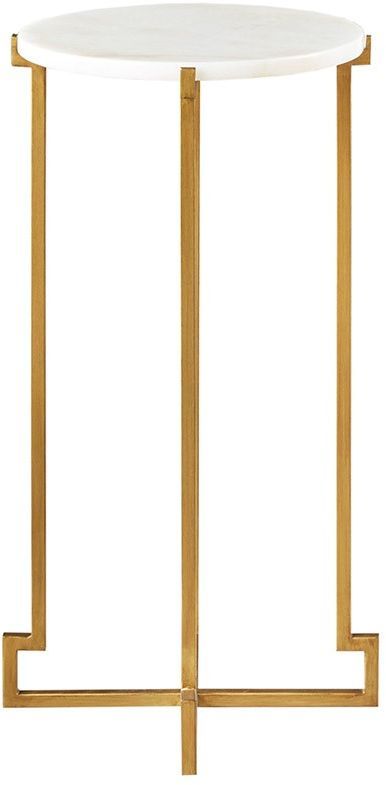 Olliix by Martha Stewart White/Bronze Annalee Accent Table-1