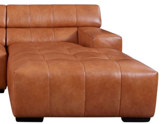 Leather Italia™ Cambria Irvine 2-Piece Saddle Sein Right Arm Facing Sectional and Chaise-2