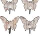 A & B Home 4-Piece Black/White Butterfly Wall Hook Set-1