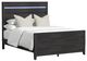 Elements International Tobias Black Queen Panel Bed-0