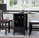 Jofran Inc. Asbury Park Autumn Brown Counter Drop Leaf Table with Black Base-1