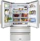 ZLINE Autograph Edition 36" 22.5 Cu. Ft. Fingerprint Resistant Stainless Steel Counter Depth French Door Refrigerator with Polished Gold Traditional Handles-3