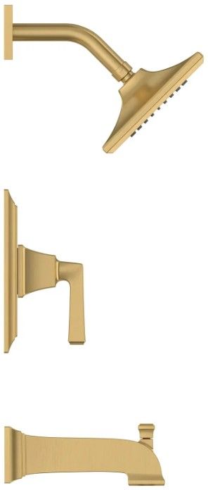 American Standard Town Square S Brushed Cool Sunrise Tub and Shower Trim Kit with Water-Saving Showerhead and Lever Handle-2