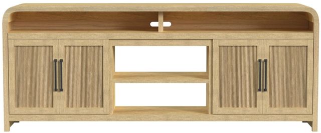Elements International Ridgemont Natural 82" TV Console without Fireplace Insert-3