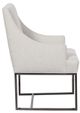 Vanguard® Furniture Michael Weiss Ellsworth Konza Ivory/Polished Black Nickel Arm Chair-2