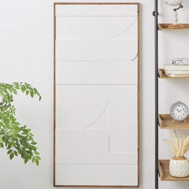 Deco Marche White Geometric Dimensional Wall Decor-4