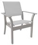 Telescope Casual Leeward Abalone/Warm Gray Fabric/Polymer Outdoor MGP Sling Stacking Cafe Chair-0