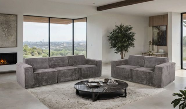 Furniture of America® Kimara Dark Gray Sofa-2