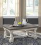 Signature Design by Ashley® Havalance Weathered Gray Coffee Table with Vintage White Base-3