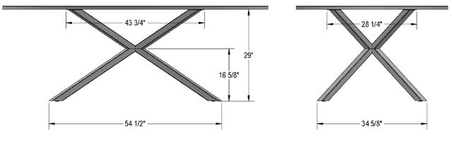 Amisco Customizable Asterisk Rectangular Dining Table-1