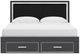 Signature Design by Ashley® Birmonton Black King Upholstered Storage Panel Bed-3